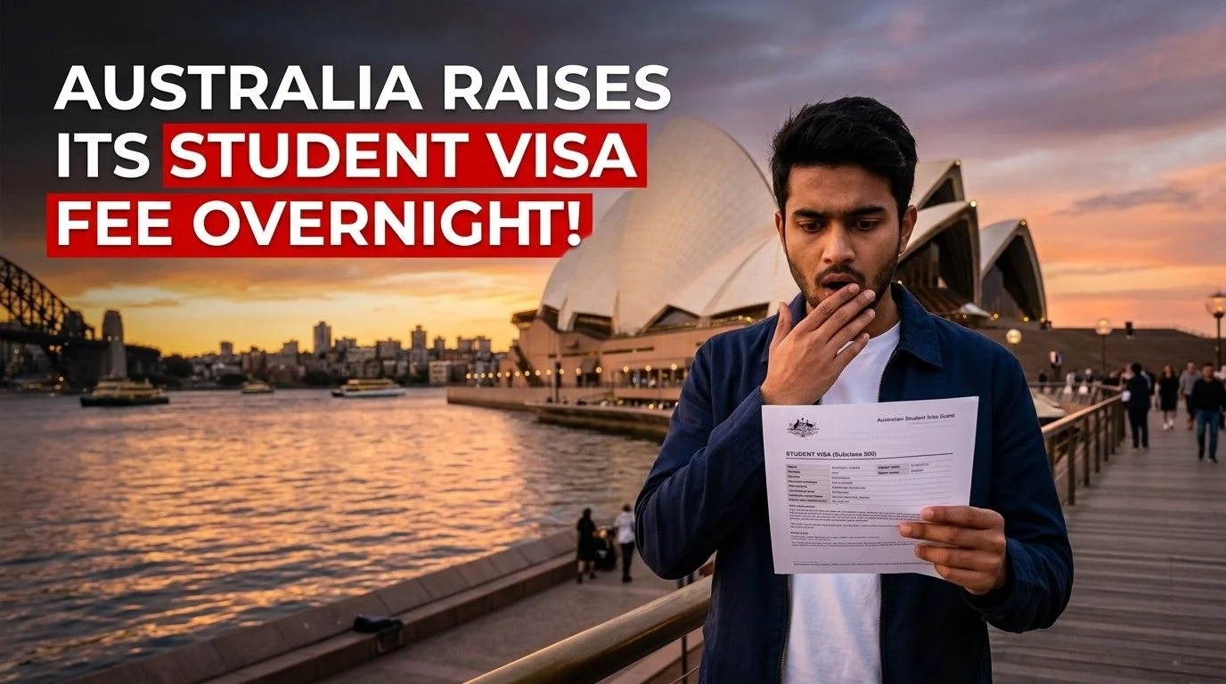 Australia increased international student visa application fees by twenty-five percent